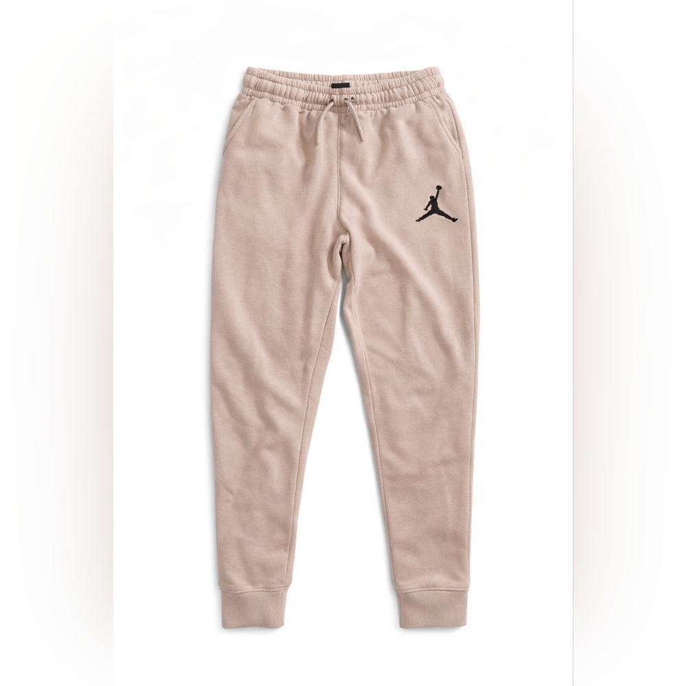 Jordan Kids Beige Sweatpants with Black Logo